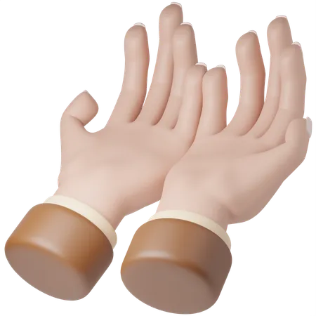 Mano rezando  3D Icon