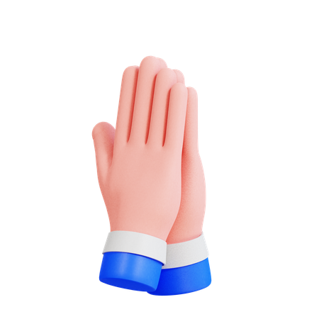 Mano orando  3D Icon