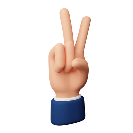 Mano paz  3D Icon