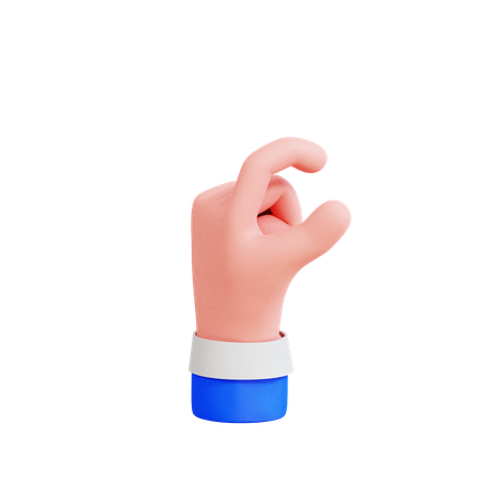 Mano pellizcando  3D Icon