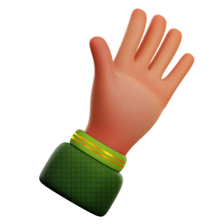 Mano que saluda  3D Icon