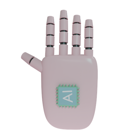 Mano Robot HandUp Rosa  3D Icon