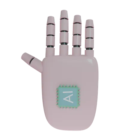 Mano Robot HandUp Rosa  3D Icon