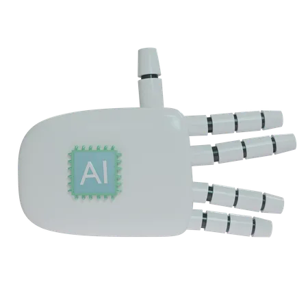 Mano Robot RaroSigno Blanco  3D Icon