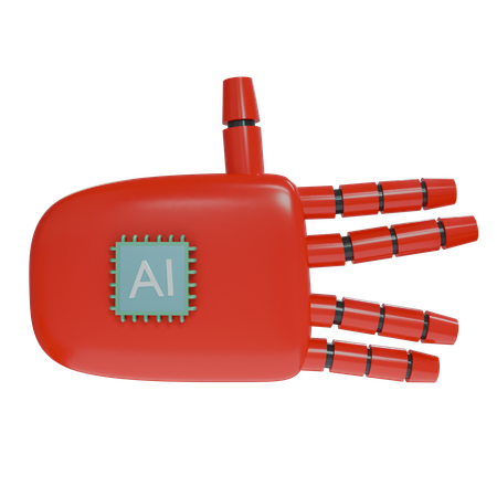 Mano Robot RaroSigno Rojo  3D Icon