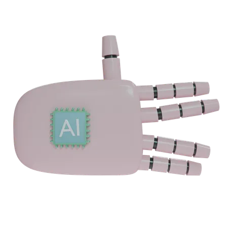 Mano Robot Signo Raro Rosa  3D Icon