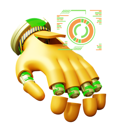 Mano robótica  3D Icon