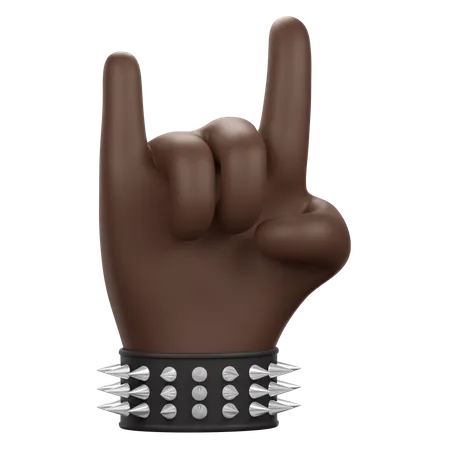 Signo de roca de mano  3D Icon
