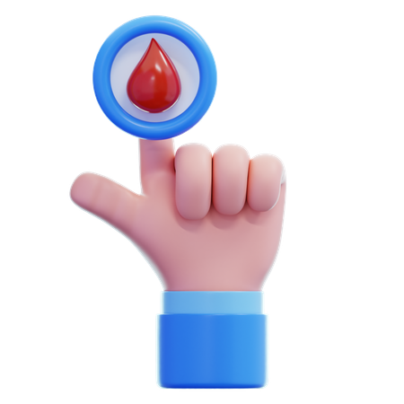 Sangre de mano  3D Icon