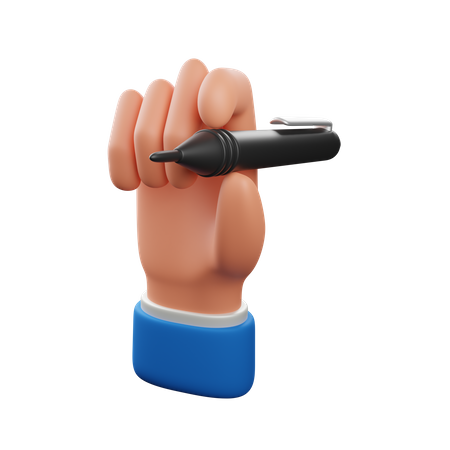 Mano sosteniendo bolígrafo  3D Icon
