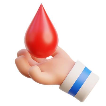 Mano sosteniendo sangre  3D Icon