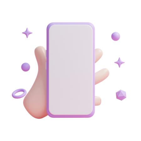 Mano sosteniendo teléfono inteligente  3D Icon