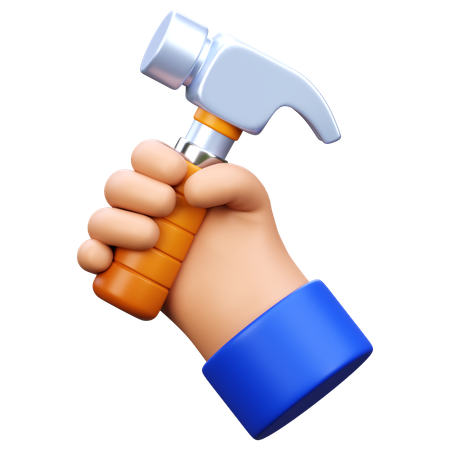Mano sosteniendo un martillo  3D Icon