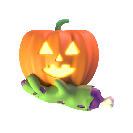 Mano sosteniendo calabaza  3D Icon