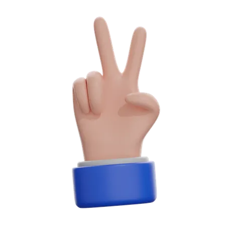 Mano de la victoria  3D Icon