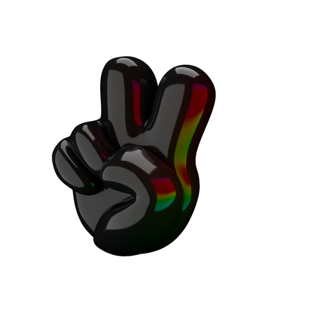 Mano de la victoria  3D Icon