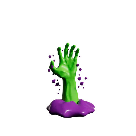 Mano zombi  3D Icon