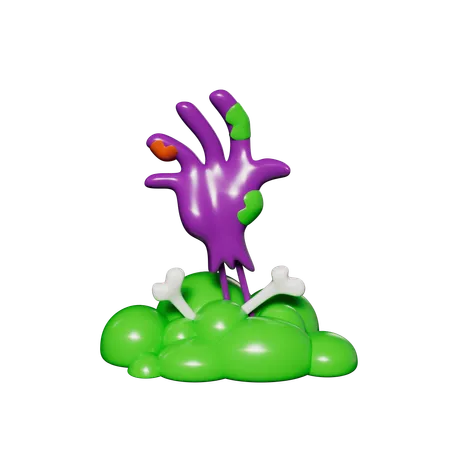 Mano zombi  3D Icon