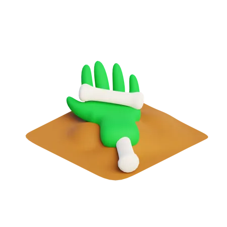 Mano zombi  3D Illustration