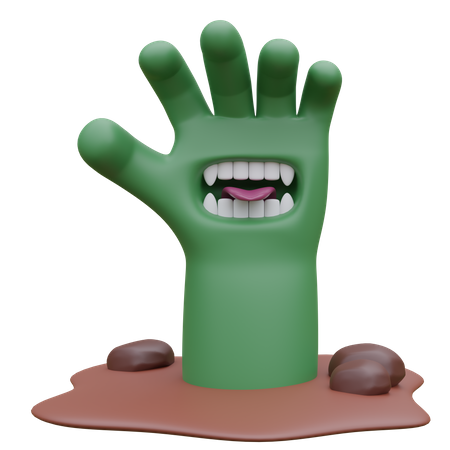 Mano zombi  3D Icon