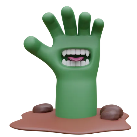 Mano zombi  3D Icon