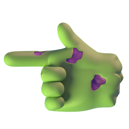 Mano zombie apuntando hacia la izquierda  3D Icon