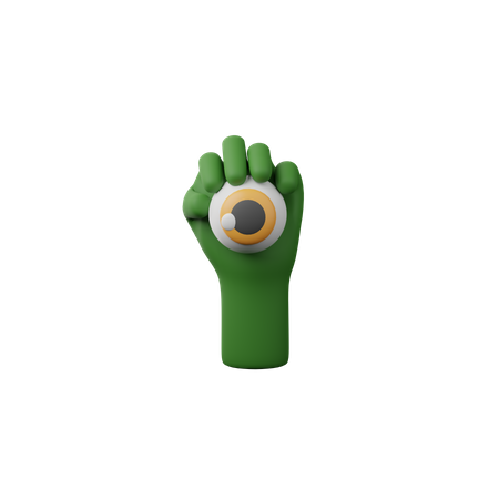 Mano zombie con ojo  3D Icon