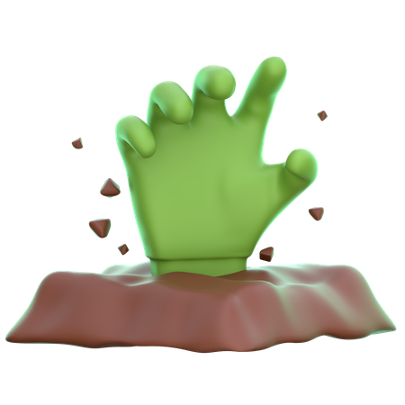 Mano zombi  3D Icon