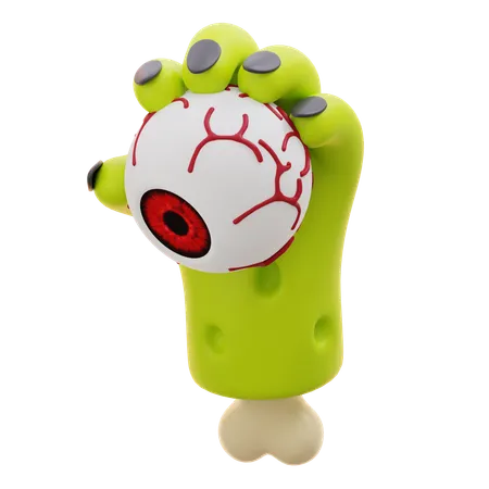 Mano zombie con ojo  3D Icon