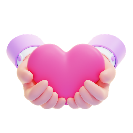 Manos de amor  3D Icon