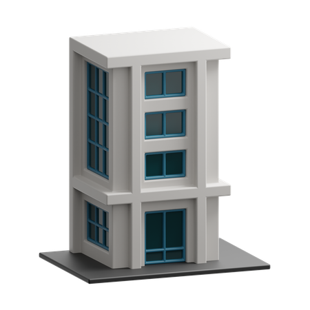 맨션 빌딩  3D Icon