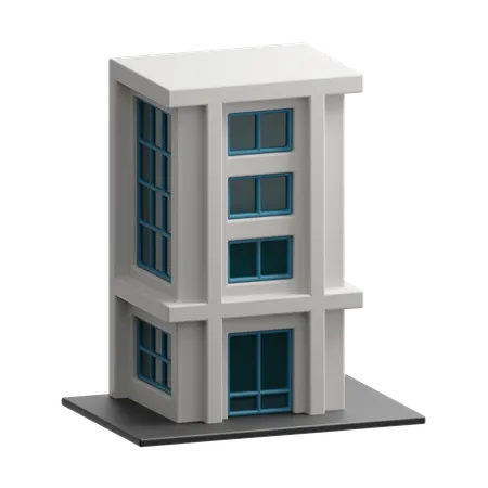 맨션 빌딩  3D Icon