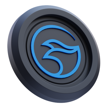 Manta Network Cryptocurrency  3D Icon