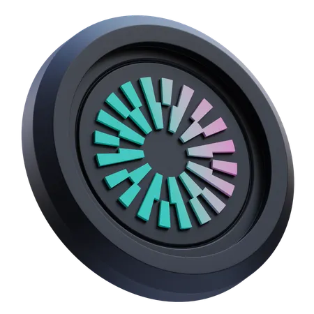 Logo Crypto Mantle MNT  3D Icon
