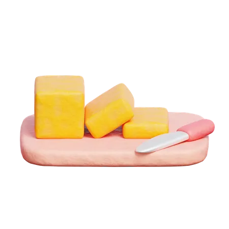 Manteiga 3 D Sobremesa De Padaria Ferramentas De Cozimento Renderizacao Em 3 D 3D Icon