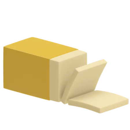 Manteiga  3D Illustration