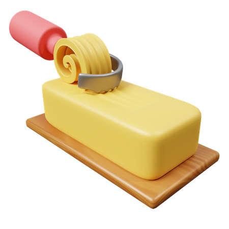 Manteiga  3D Icon
