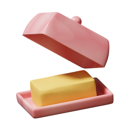 Manteigueira  3D Icon