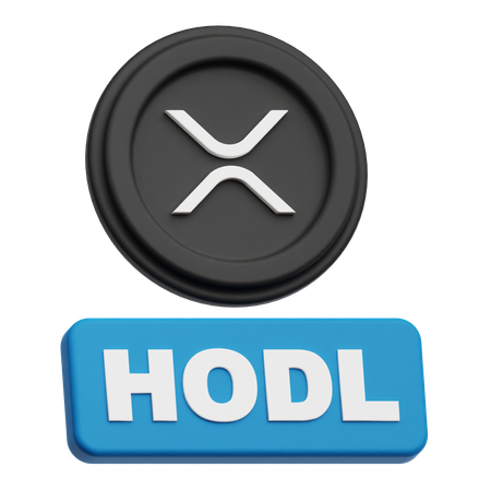 Mantener la criptomoneda XRP  3D Icon