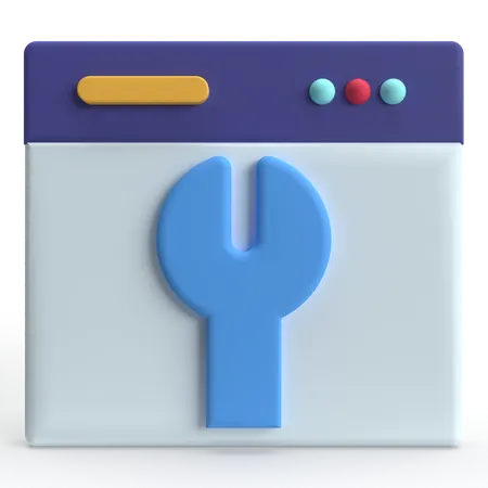 Mantenimiento de pagina web  3D Icon