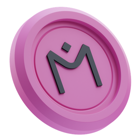 Mantra Cryptocurrency  3D Icon