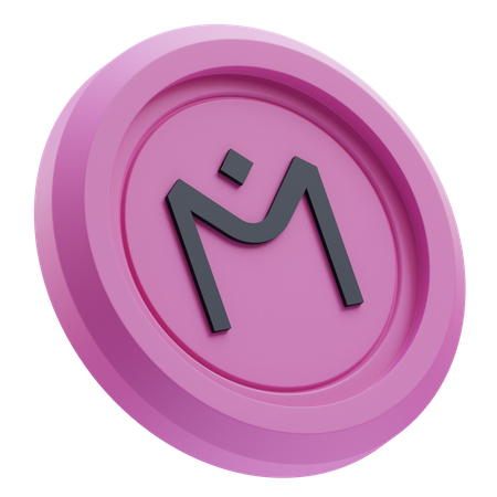 Mantra Cryptocurrency  3D Icon