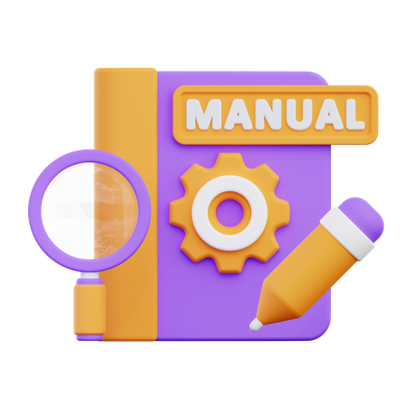 Manual Book  3D Icon