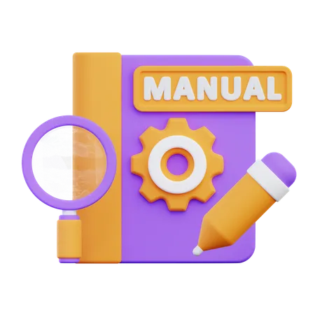 Manual Book  3D Icon