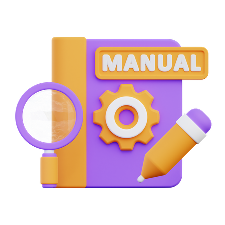 Manual Book  3D Icon