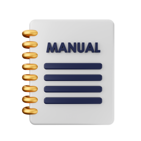Manual  3D Icon
