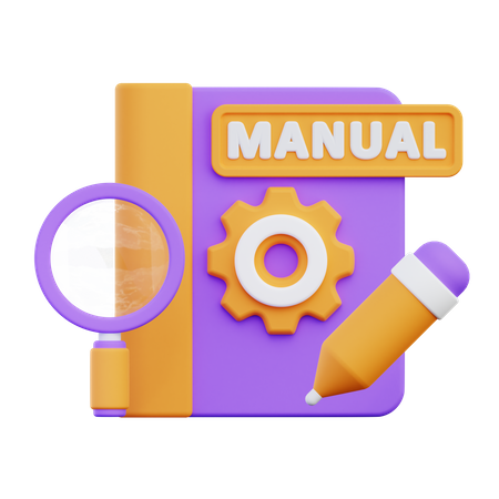 Manual  3D Icon