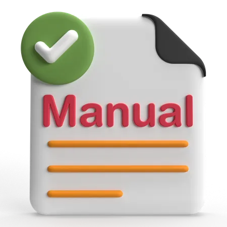 Manual Process  3D Icon