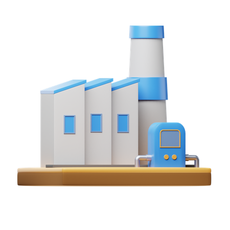 Manufacturing Plant  3D Icon