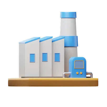 Manufacturing Plant  3D Icon